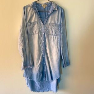 Cloth and Stone Denim Button Down Dress